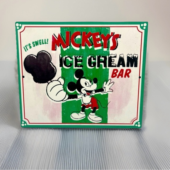 Disney Parks Exclusive Mickey's Ice Cream Bar 11.75" x 9.75" Sign - Picture 12 of 16